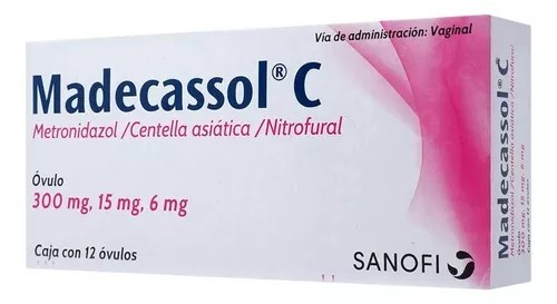 MADECASSOL C 300/15/6 MG C/12 OVULOS METRONIDAZOL CENTELLA ASIATICA NITROFURAL LAB SANOFI AVENTIS | Website MC&M