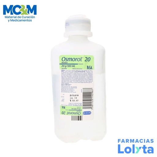 MANITOL 20G/100ML SOL INY C/250 ML OSMOROL LAB PISA | Website MC&M