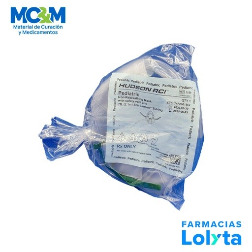 MASCARILLA DE OXIGENO C/RESERVORIO PEDIATRICA HUDSON 1058 | Website MC&M