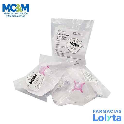 MASCARILLA PARA ANESTESIA 1 INFANTE ROSA REF 1278 HUDSON | Website MC&M