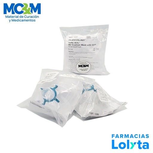 MASCARILLA PARA ANESTESIA 3 ADULTO CHICA VERDE REF 1280 HUDSON | Website MC&M