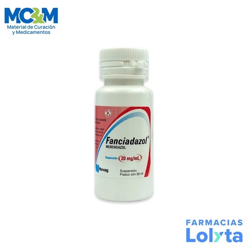 MEBENDAZOL SUSPENSION 20 MG/ML C/30 ML FANCIADAZOL LAB NOVAG | Website MC&M