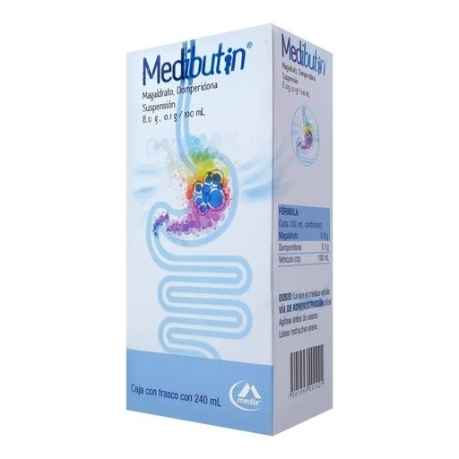 MEDIBUTIN SUSPENSION 8/0.1 G/100 ML C/240 ML MAGALDRATO DOMPERIDONA LAB MEDIX | Website MC&M