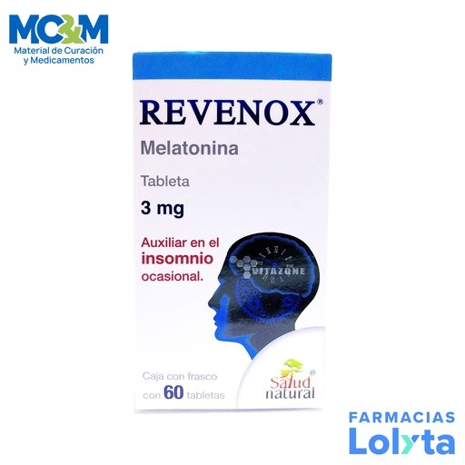 MELATONINA 3 MG C/60 TAB REVENOX LAB SALUD NATURAL | Website MC&M