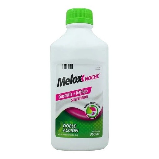 MELOX NOCHE SUSPENSION 3.5/2.8/5/1.5 G/100 ML FCO C/360 ML CARBONATO DE MAGNESIO HIDROXIDO DE ALUMINIO ALGINATO DE MAGNESIO CARB