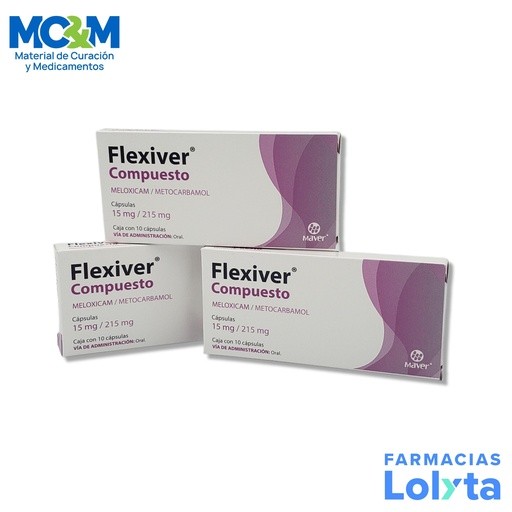 MELOXICAM METOCARBAMOL 15/215 MG C/10 CAP FLEXIVER COMPUESTO LAB MAVER | Website MC&M