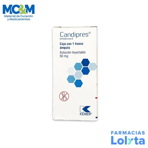 AMFOTERICINA B SOL INY 50 MG C/1 FCO AMPULA CANDIPRES LAB KENER (RF) | Website MC&M